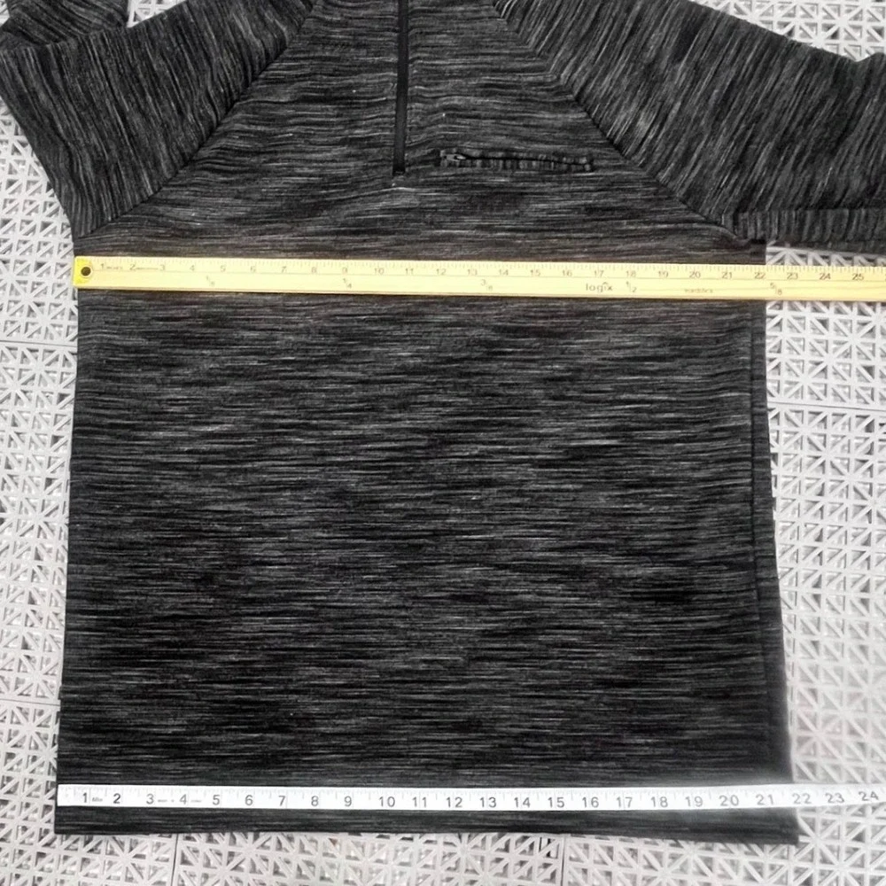 Apt 9 Quarter Zip Pullover Men‎ Large Black Space Dye Gorpcore Techwear Casual